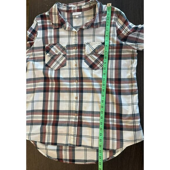 Shyanne Thunderbird Plaid Button Down Long Sleeve Shirt Size L - Picture 8 of 8